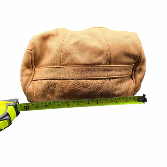 Vintage Genuine Leather Mexico Tan Crossbody Shoulder Bag Slouchy Boho - Picture 6 of 12